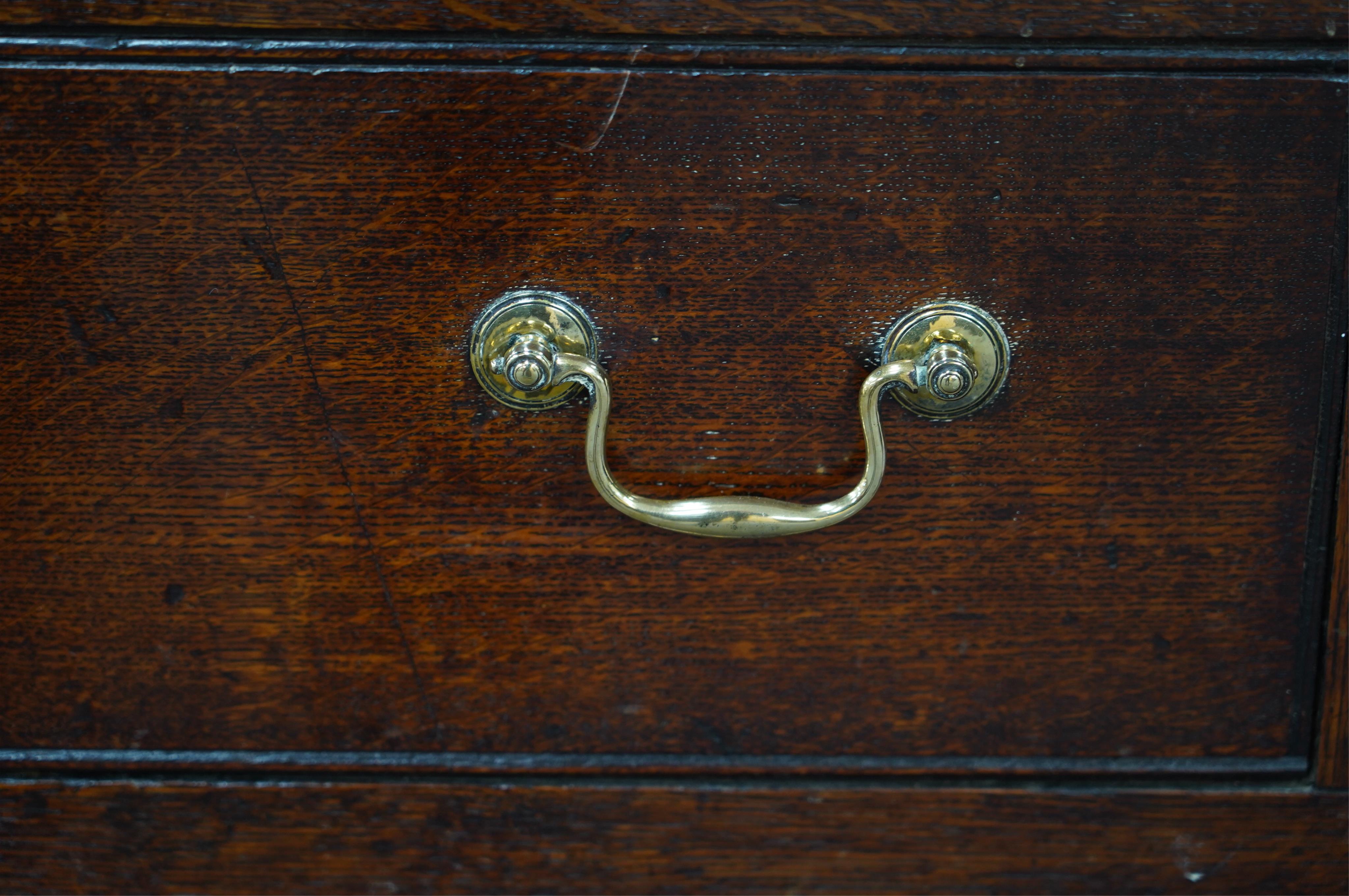 A mid 18th century oak press cupboard